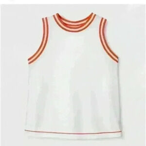 Hunter x Target White and Orange Stripe Tank Top